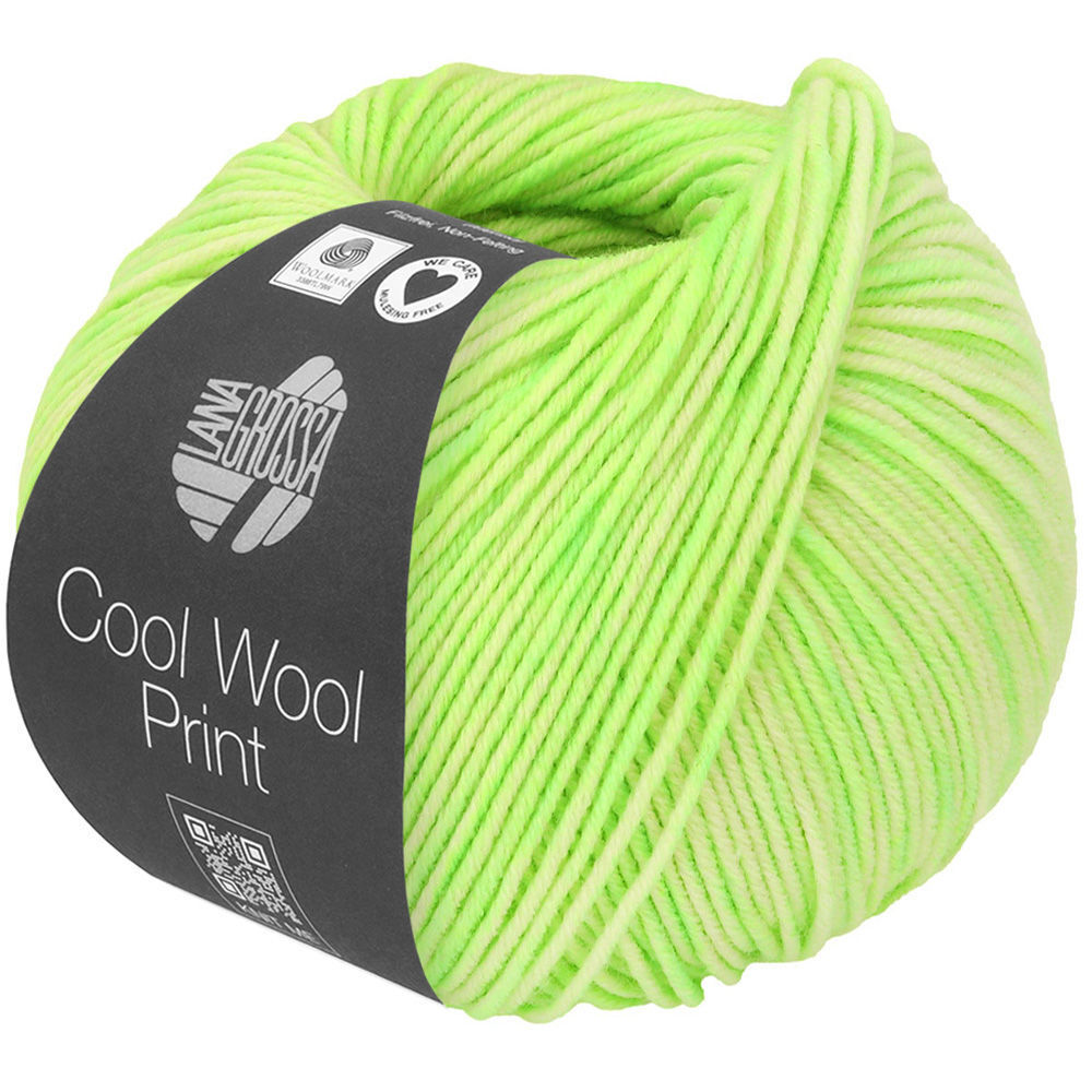 Cool Wool Print 6522 Neongrønn