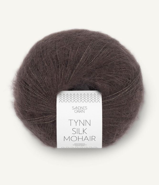 Tynn Silk Mohair Mørk Sjokolade 3880