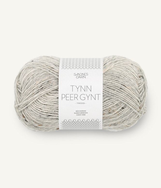 Tynn Peer Gynt Lys Gråmelert Natur Tweed 1034