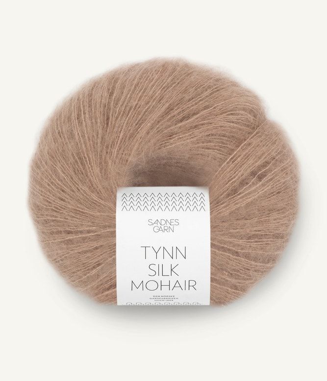 Tynn silk Mohair Lys Eikenøtt 3041