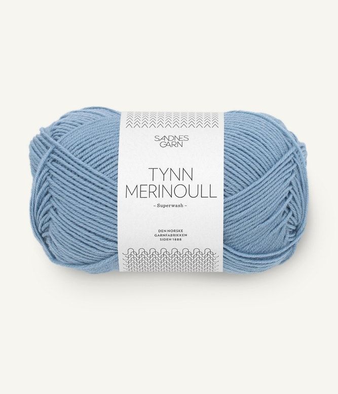 Tynn Merinoull Blå Hortensia 6032